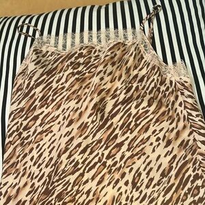 VS Lace and Cheetah Satin Dress
